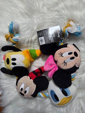 Chewy x Disney  Birthday Mickey & Friends Plush Rope Dog Toy